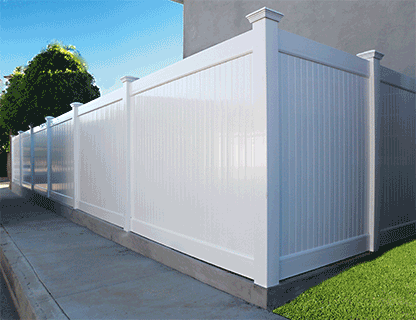 Vinyl Privacy Fencing Solid White